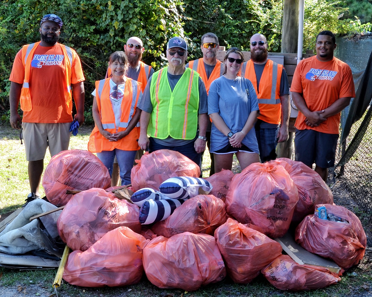 group of PPS employees after a highway clean up